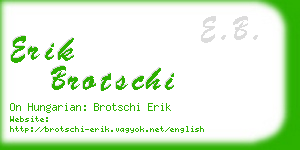 erik brotschi business card